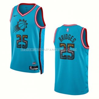 Maillot Phoenix Suns Mikal Bridges NO 25 Ville 2022-23 Bleu