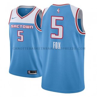 Maillot Sacramento Kings De'aaron Fox Ciudad 2018-19 Bleu