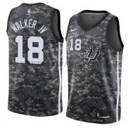 Maillot San Antonio Spurs Lonnie Walker Iv Ciudad 2017-18 Noir