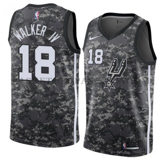 Maillot San Antonio Spurs Lonnie Walker Iv Ciudad 2017-18 Noir