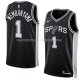 Maillot San Antonio Spurs Victor Wembanyama NO 1 Icon 2022-23 Noir
