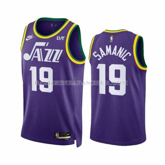 Maillot Utah Jazz Luka Samanic NO 19 Classic 2023-24 Volet