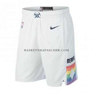 Short Denver Nuggets Ville Edition Blanc