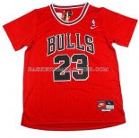 Maillot Authentique Manche Courte Chicago Bulls Jordan Rouge