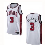 Maillot Chicago Bulls Andre Drummond NO 3 Ville 2022-23 Blanc