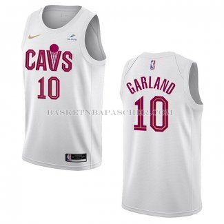 Maillot Cleveland Cavaliers Darius Garland NO 10 Association 2022-23 Blanc