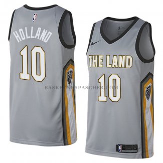 Maillot Cleveland Cavaliers John Holland Ville 2018 Gris