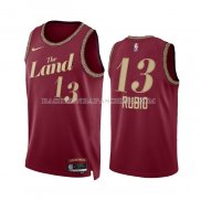 Maillot Cleveland Cavaliers Ricky Rubio NO 13 Ville 2023-24 Rouge