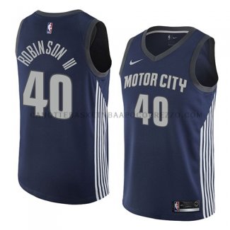 Maillot Detroit Pistons Glenn Robinson Iii Ciudad 2018 Bleu Blan