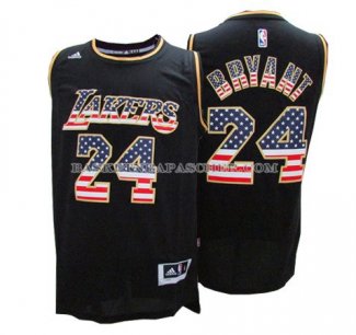 Maillot Drapeau Americain Los Angeles Lakers Bryant Noir