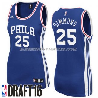Maillot Femme Philadelphia 76ers Simmons Bleu