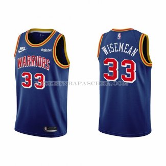 Maillot Golden State Warriors James Wiseman NO 33 75th Anniversary Bleu