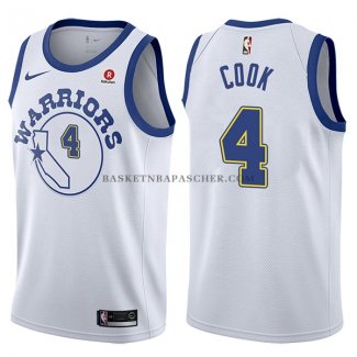 Maillot Golden State Warriors Quinn Cook Classic 2017-18 Blanc