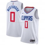 Maillot Los Angeles Clippers Russell Westbrook NO 0 Association 2022-23 Blanc