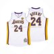Maillot Los Angeles Lakers Kobe Bryant NO 24 Mitchell & Ness 2009-10 Blanc