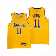 Maillot Los Angeles Lakers Kyrie Irving NO 11 75th Anniversary 2021-22 Jaune