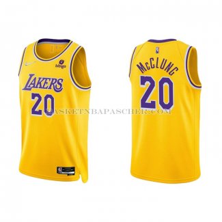 Maillot Los Angeles Lakers Mac Mcclung NO 20 75th Anniversary 2021-22 Jaune