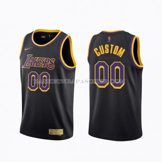 Maillot Los Angeles Lakers Personnalise Earned 2020-21 Noir
