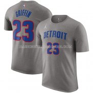 Maillot Manche Courte Detroit Pistons Blake Griffin Statement Gris