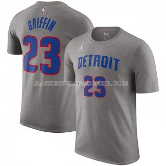 Maillot Manche Courte Detroit Pistons Blake Griffin Statement Gris
