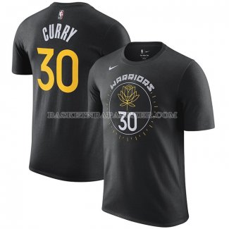 Maillot Manche Courte Golden State Warriors Stephen Curry Ville 2022-23 Noir