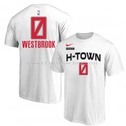 Maillot Manche Courte Houston Rockets Russell Westbrook Blanc