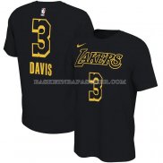 Maillot Manche Courte Los Angeles Lakers Anthony Davis Noir
