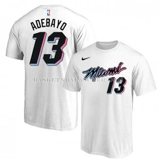 Maillot Manche Courte Miami Heat Bam Adebayo Ville 2020-21 Blanc
