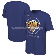 Maillot Manche Courte New York Knicks 2023 NBA Playoffs Mantra Bleu