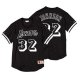 Maillot Manche Courte Chicago Bulls Magic Johnson 32 Noir