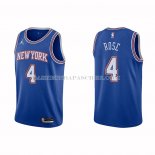 Maillot New York Knicks Derrick Rose NO 4 Statement 2020-21 Bleu