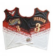 Maillot Philadelphia 76ers Allen Iverson Mitchell & Ness Noir Rouge