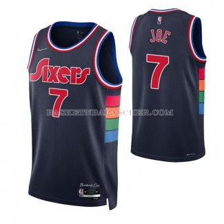 Maillot Philadelphia 76ers Isaiah Joe NO 7 Ville 2021-22 Bleu