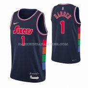 Maillot Philadelphia 76ers James Harden NO 1 Ville 2021-22 Bleu