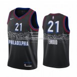 Maillot Philadelphia 76ers Joel Embiid Ville 2020-21 Noir Maillot Philadelphia 76ers Joel Embiid Ville 2020-21 Noir