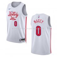 Maillot Philadelphia 76ers Tyrese Maxey NO 0 Ville 2022-23 Blanc