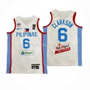 Maillot Philippine Jordan Clarkson NO 6 Jeux Olympiques 2024 Blanc