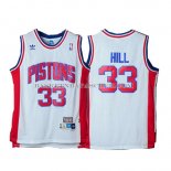 Maillot Retro Detroit Pistons Hill Blanc