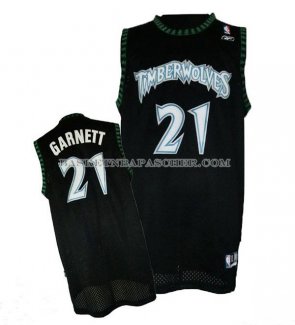 Maillot Retro Minnesota Timberwolves Garnett Noir