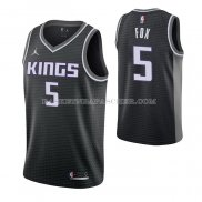 Maillot Sacramento Kings De'aaron Fox NO 5 Statement 2020-21 Noir