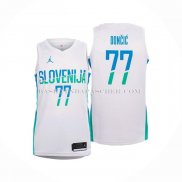 Maillot Slovenia Luka Doncic NO 77 Domicile Blanc