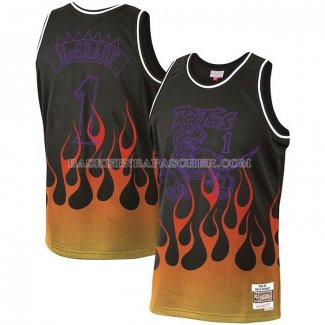 Maillot Tornto Raptors Tracy McGrady Flames Noir