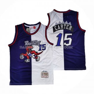 Maillot Tornto Raptors Vince Carter NO 15 Split Edition Volet Blanc