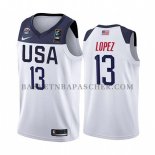 Maillot USA Brook Lopez 2019 FIBA Basketball World Cup Blanc