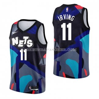 Maillot Brooklyn Nets Kyrie Irving NO 11 Ville 2023-24 Noir