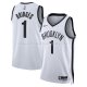 Maillot Brooklyn Nets Mikal Bridges NO 1 Association 2022-23 Blanc