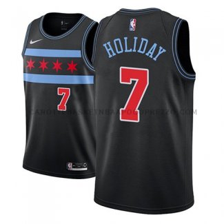 Maillot Chicago Bulls Justin Holiday Ciudad 2018-19 Noir