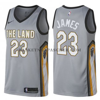 Maillot Cleveland Cavaliers Lebron James Ville Gris