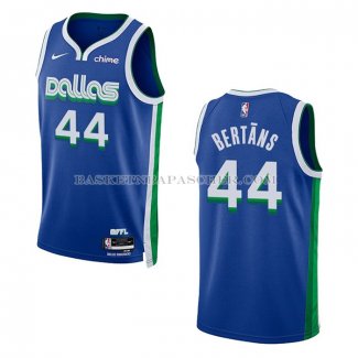 Maillot Dallas Mavericks Davis Bertans NO 44 Ville 2022-23 Bleu