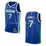 Maillot Dallas Mavericks Dwight Powell NO 7 Ville 2022-23 Bleu